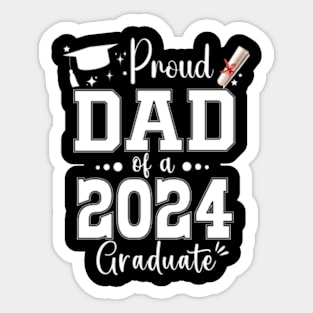 Proud Dad Of An Awesome 2024 Graduate Dad Sticker